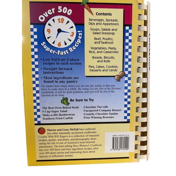 Get Me Out Of The Kitchen Cookbook 2003 Sharon & Gene McFall 1st Edition - Picture 12 of 12